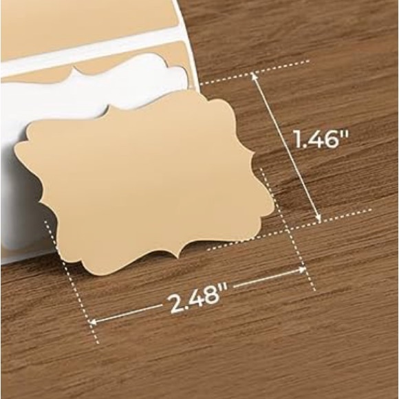 NEW!🍁50 “Truly Grateful for you” custom stickers🍁  elegant scallop cut - Picture 4 of 6